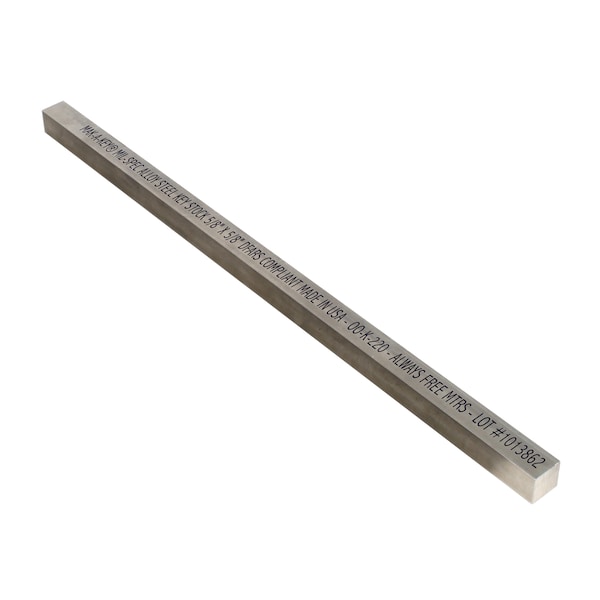 Huyett Oversized Key Stock, 12 in L, 5/8 in W, 5/8 in H, Alloy Steel MS6006250625-12 - main
